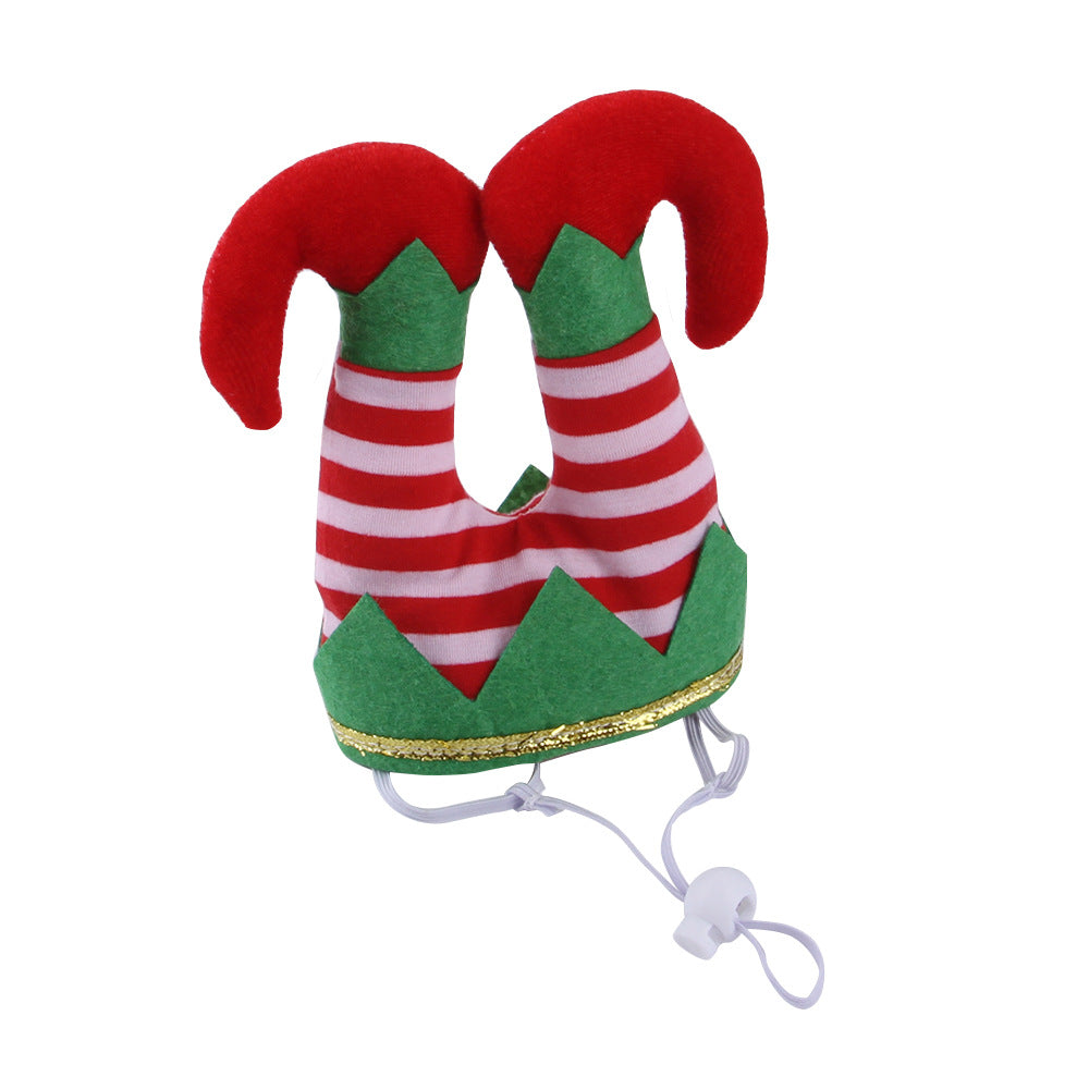 Christmas Funny Striped Clown Dog Hat