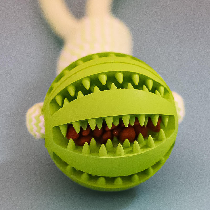 Interactive Hemp Rope Rubber Balls