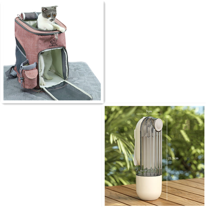 2 In 1 Pet Walking Portable Drinking Feeding Cup