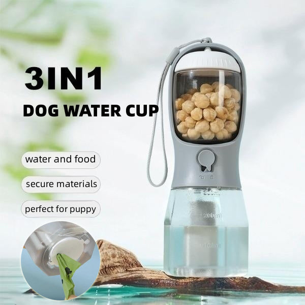 Small Multi-functional Dog Drinking Food Garbage Bag Cup