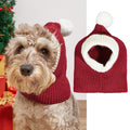 Christmas Love Snowflake Elk Knitted Warm Pet Dog Cat Fur Ball Hat