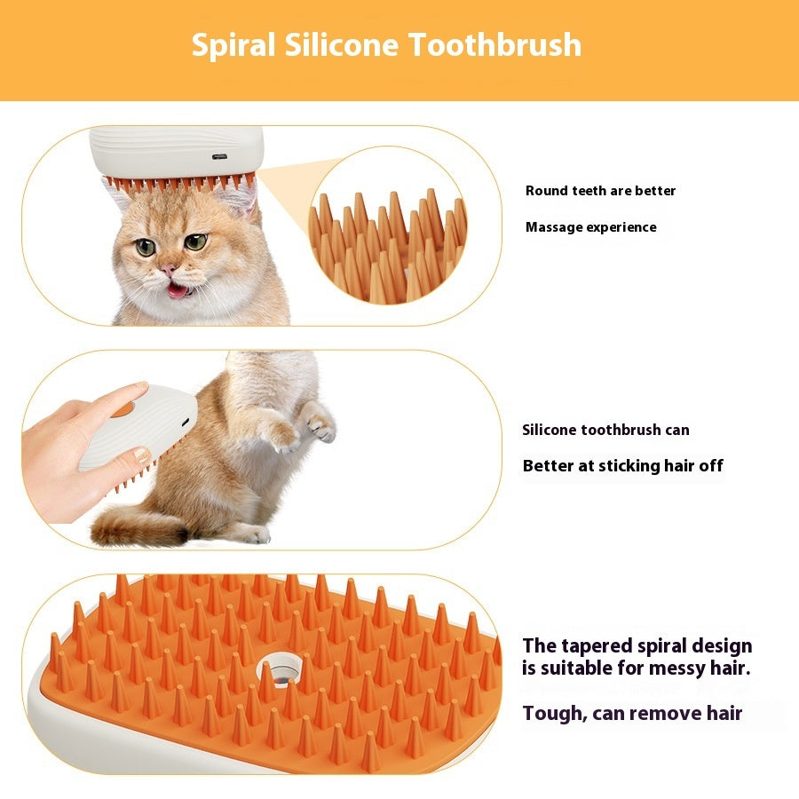 Rechargeable Steam Pet Grooming Massage Comb