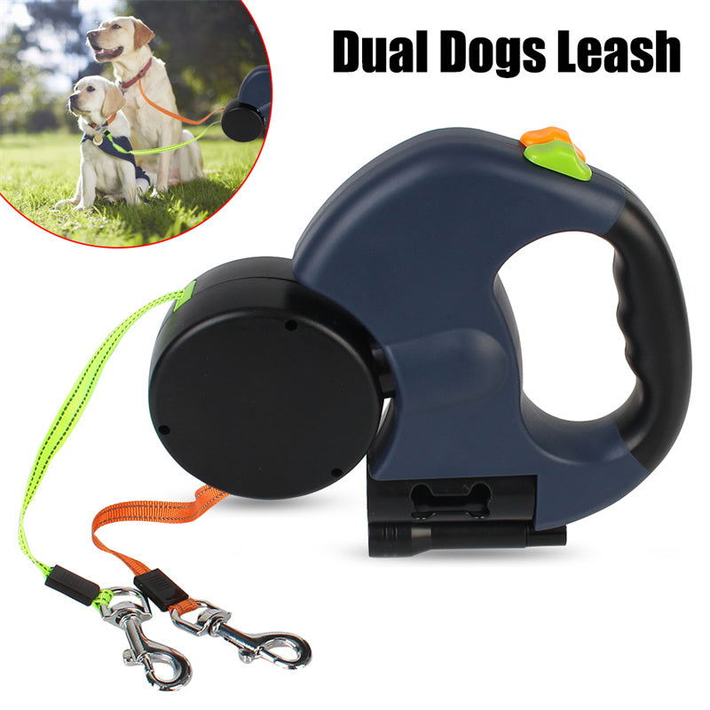 Dual Small Dogs Retractable Leash