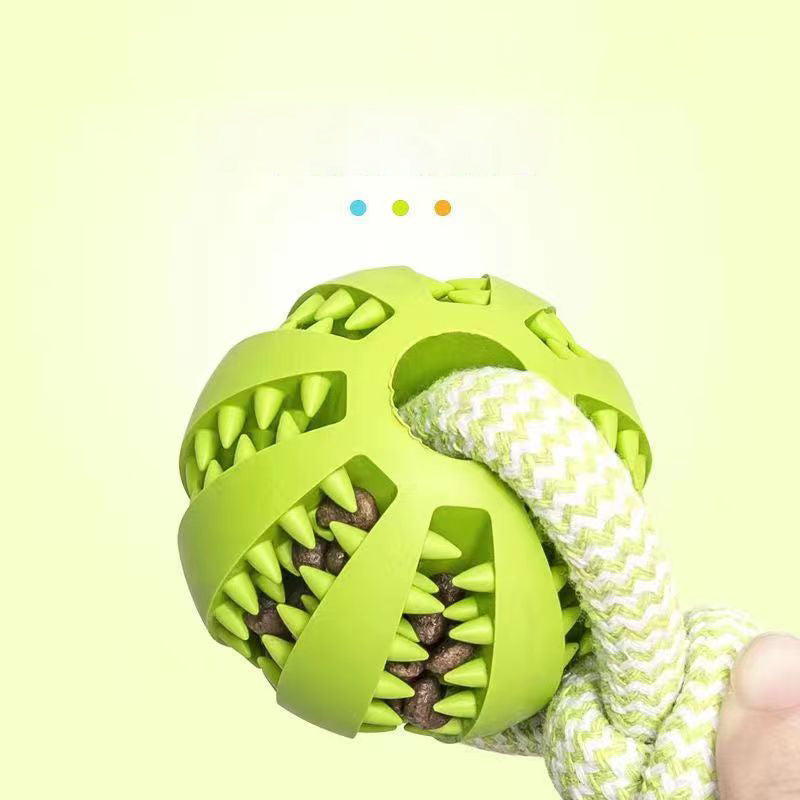 Interactive Hemp Rope Rubber Balls