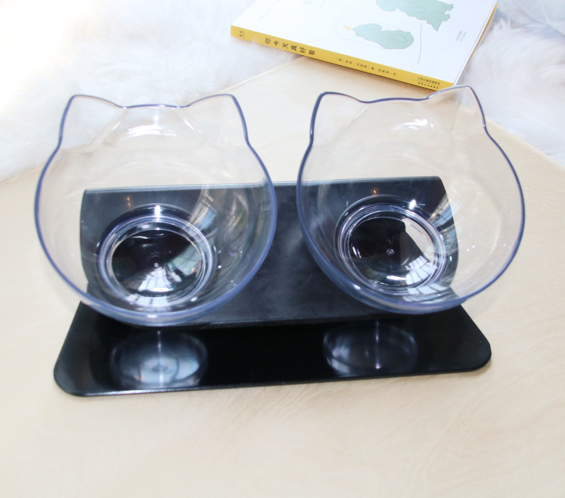 Cat Double Food Bowl Protects Cervical Vertebra