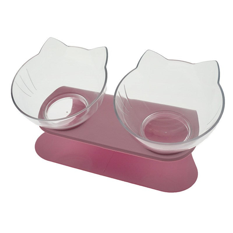 Cat Double Food Bowl Protects Cervical Vertebra