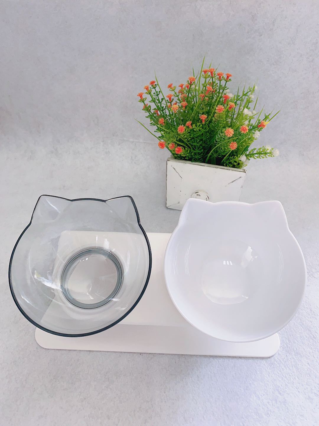 Cat Double Food Bowl Protects Cervical Vertebra