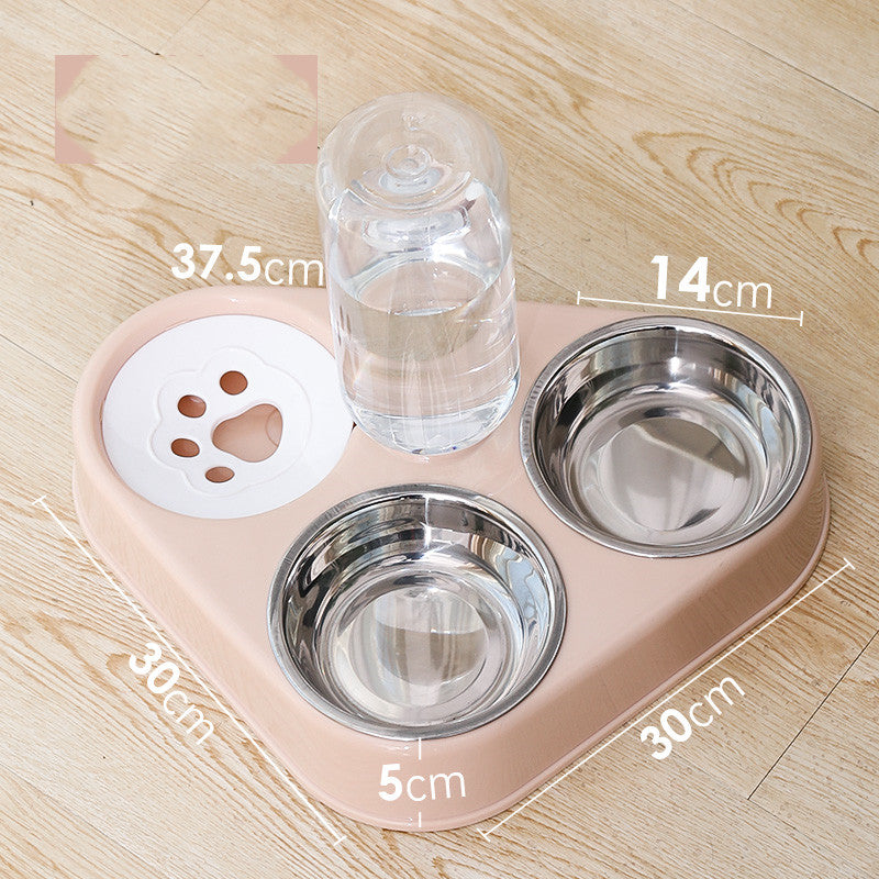 Double Bowl Automatic Drinking Dog Food Bowl Rice Bowl