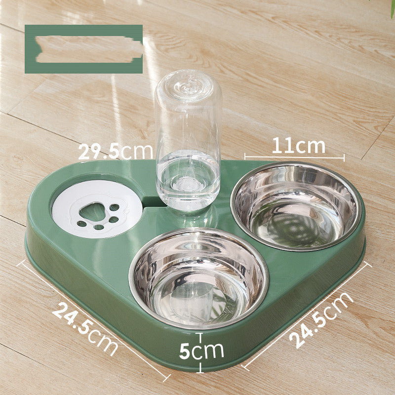 Double Bowl Automatic Drinking Dog Food Bowl Rice Bowl