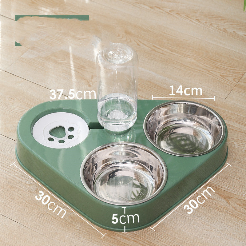 Double Bowl Automatic Drinking Dog Food Bowl Rice Bowl