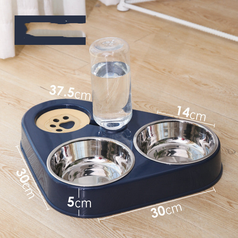 Double Bowl Automatic Drinking Dog Food Bowl Rice Bowl