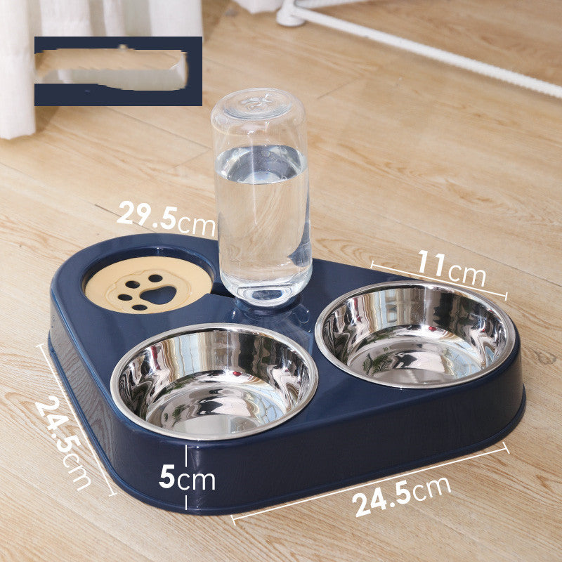 Double Bowl Automatic Drinking Dog Food Bowl Rice Bowl