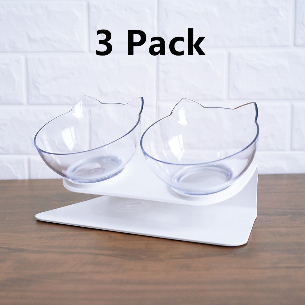 Cat Double Food Bowl Protects Cervical Vertebra
