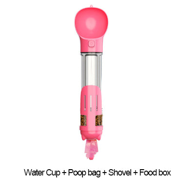 300 500ml Portable Multifunction Dog Water Bottle, Food Feeder and bag Dispenser