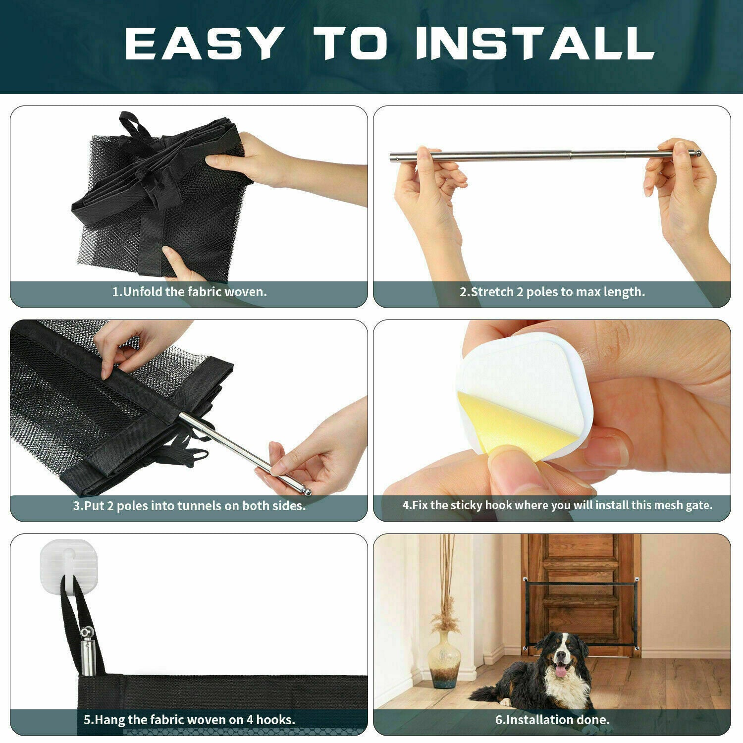 Pets Safety Mesh Portable Fence