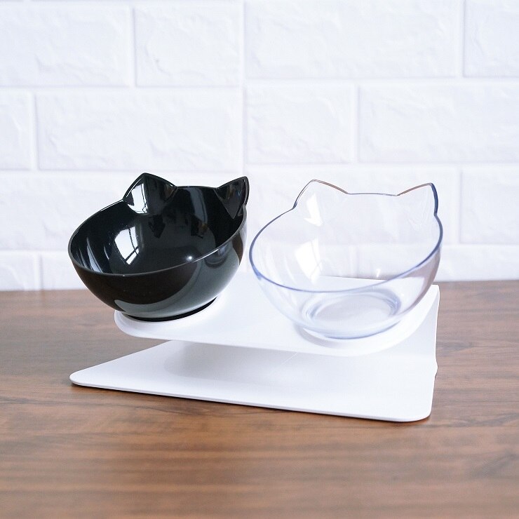 Cat Double Food Bowl Protects Cervical Vertebra