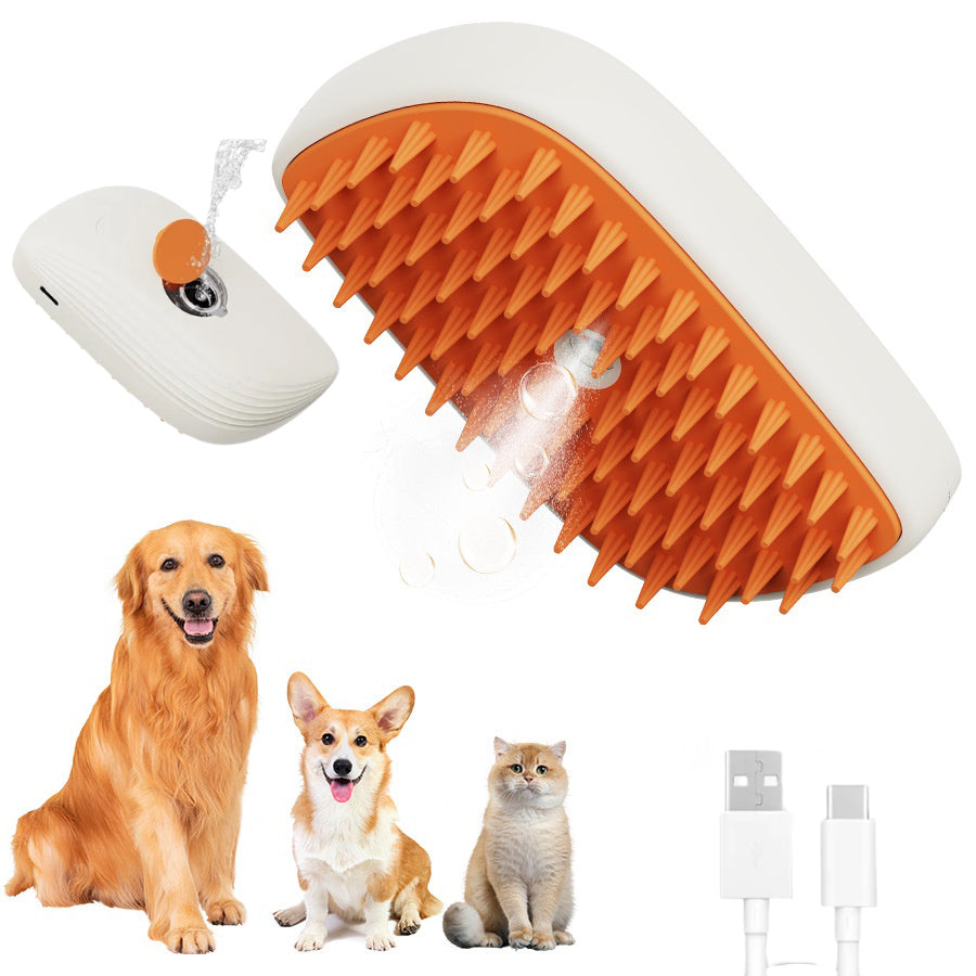 Rechargeable Steam Pet Grooming Massage Comb