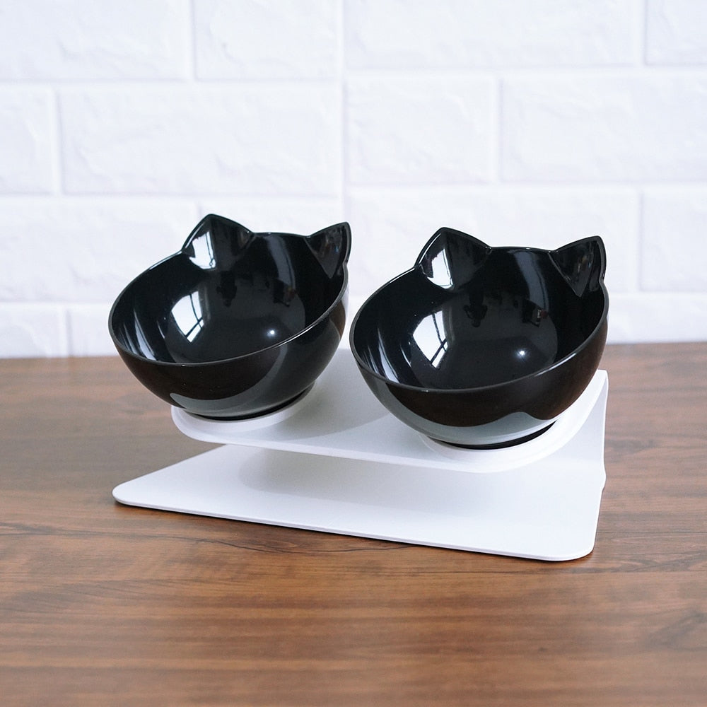 Cat Double Food Bowl Protects Cervical Vertebra