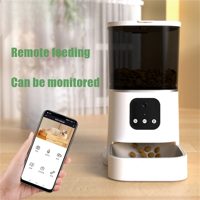 Pet Automatic Feeder Large Capacity Smart Voice Recorder APP Control Timer Feeding