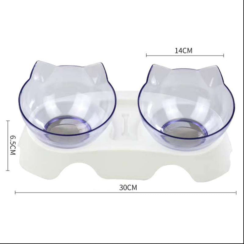 Cat Double Food Bowl Protects Cervical Vertebra
