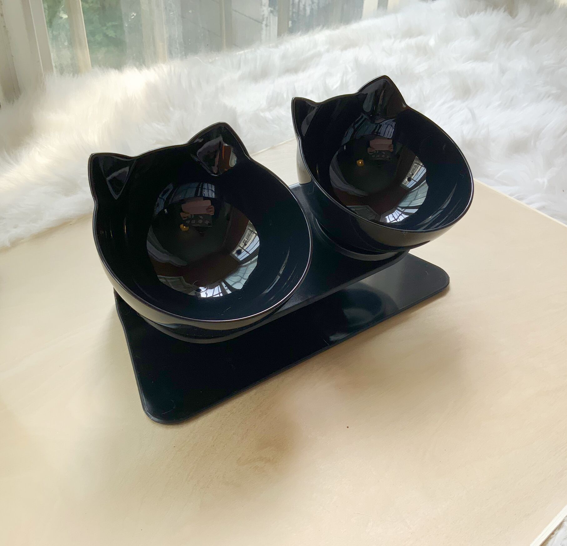 Cat Double Food Bowl Protects Cervical Vertebra