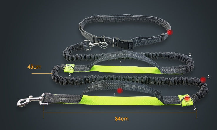 multi-function running reflective pull dog leash