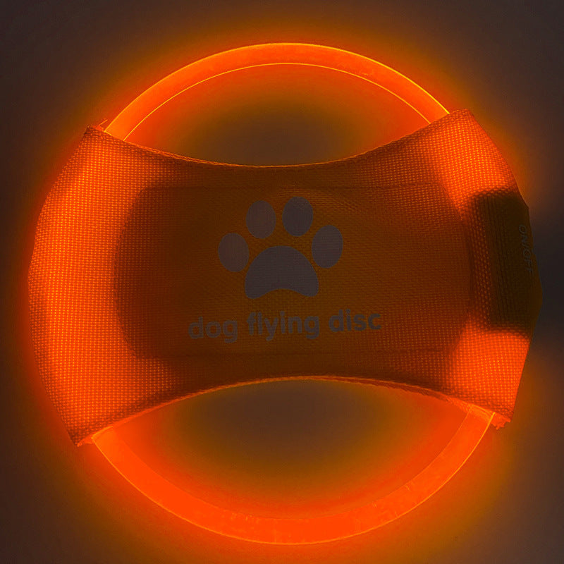 Dog Flying Discs Light Glowing LED Luminous Training Interactive Toy