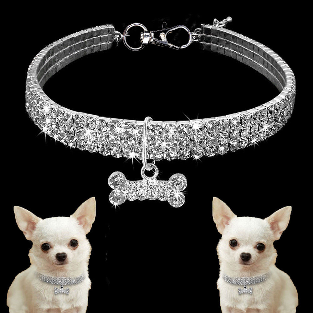 Bling Rhinestone Crystal Dog Collar