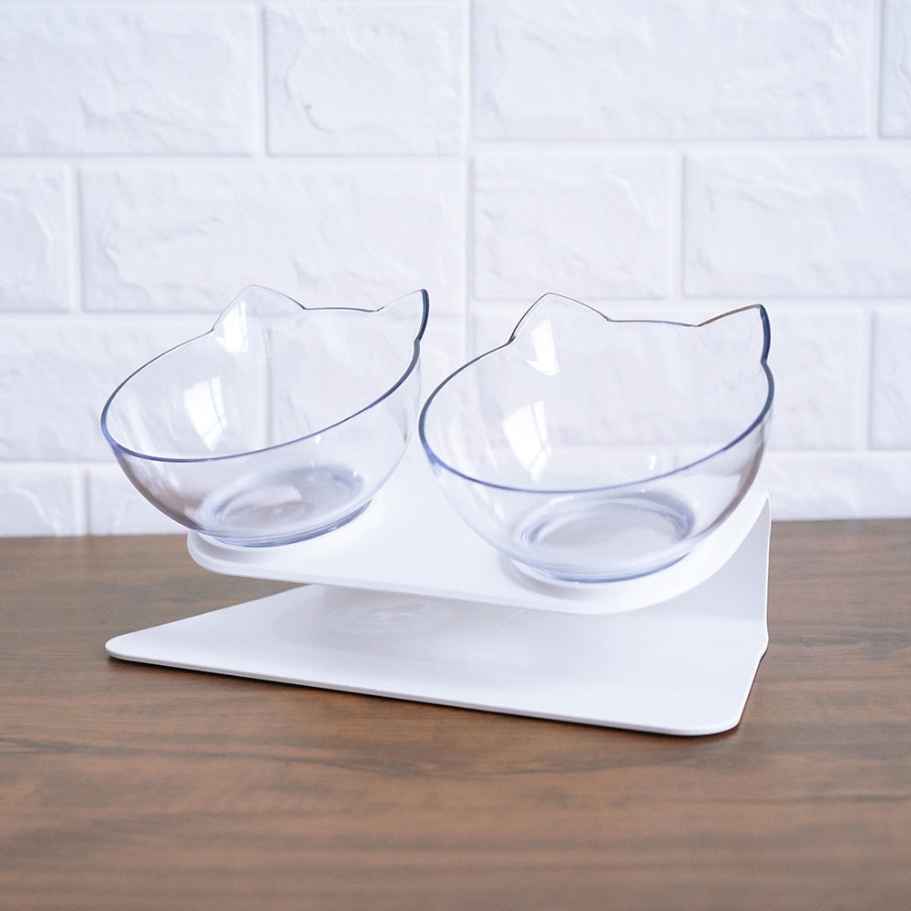 Cat Double Food Bowl Protects Cervical Vertebra