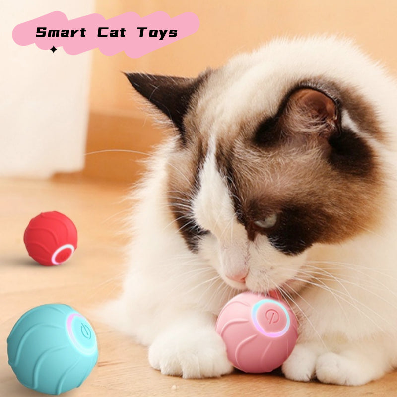 Cat Owner Interactive Bouncing Ball USB Self Hi Teasing Kittens Jumping Ball