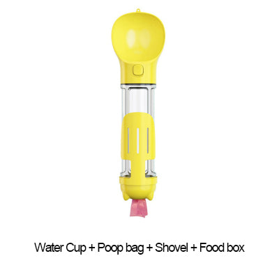 300 500ml Portable Multifunction Dog Water Bottle, Food Feeder and bag Dispenser