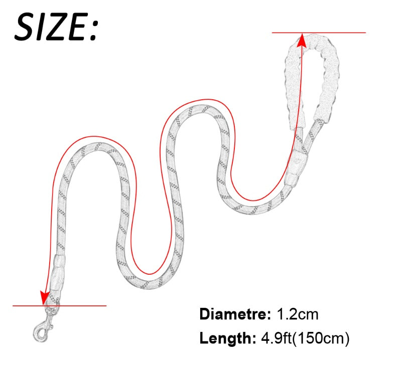 Reflective Dog Nylon Leash Rope For Small Medium Large Dogs Walking Training