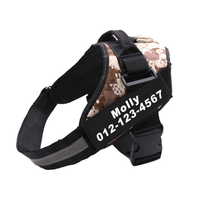 No Pull Reflective Breathable Adjustable Pet Harness