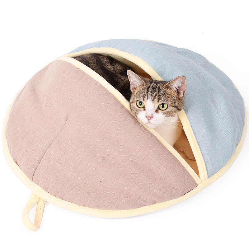 Round  Warm Semi Enclosed Pet Nest