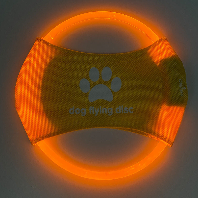 Dog Flying Discs Light Glowing LED Luminous Training Interactive Toy
