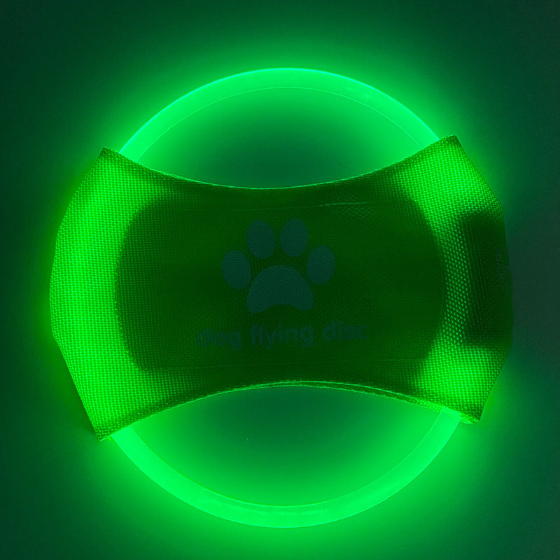 Dog Flying Discs Light Glowing LED Luminous Training Interactive Toy