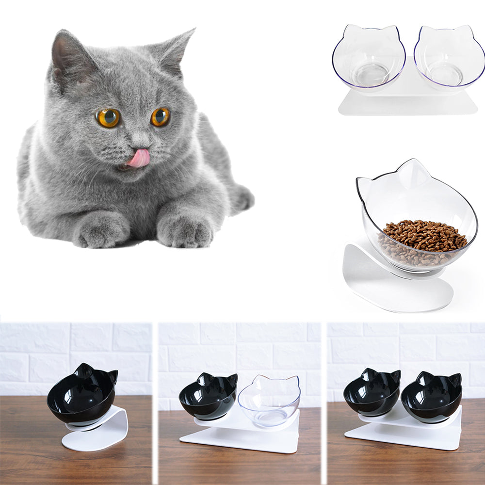 Cat Double Food Bowl Protects Cervical Vertebra