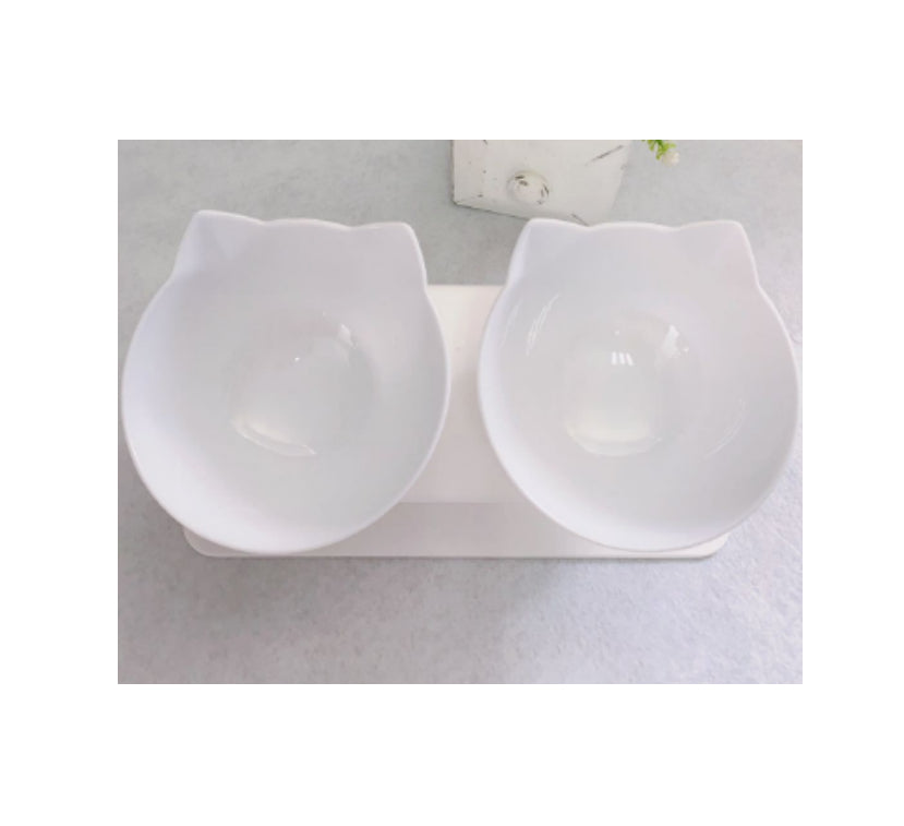 Cat Double Food Bowl Protects Cervical Vertebra