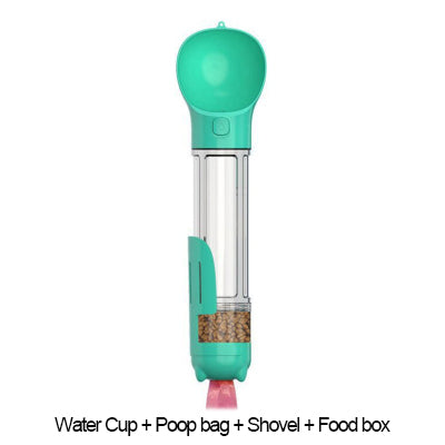 300 500ml Portable Multifunction Dog Water Bottle, Food Feeder and bag Dispenser