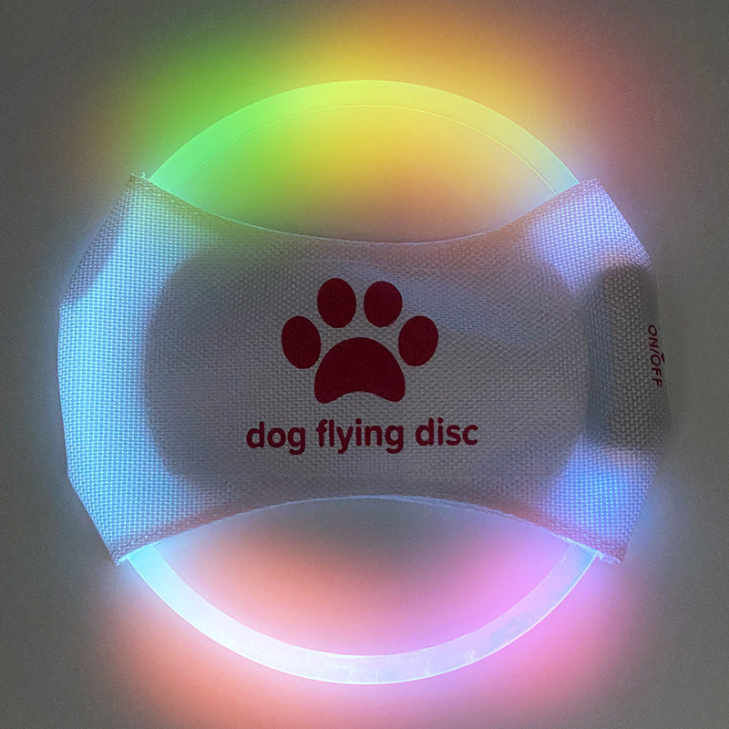 Dog Flying Discs Light Glowing LED Luminous Training Interactive Toy
