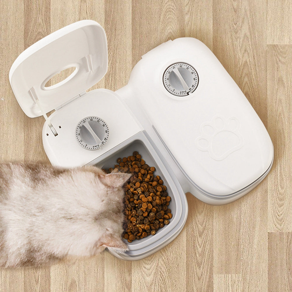 Smart Automatic Pet Feeder with Timer - Stainless Steel Bowl for Dogs & Cats