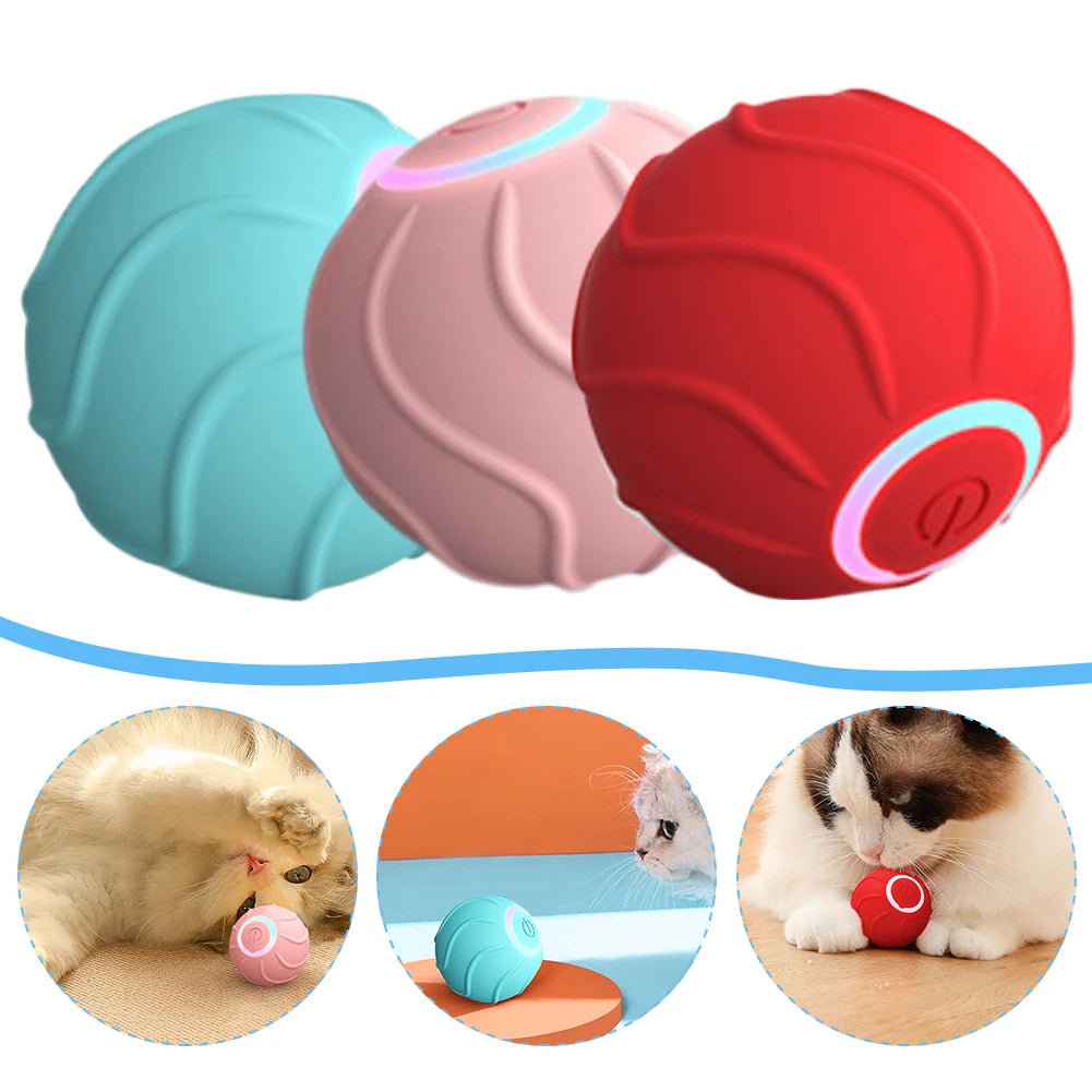Cat Owner Interactive Bouncing Ball USB Self Hi Teasing Kittens Jumping Ball