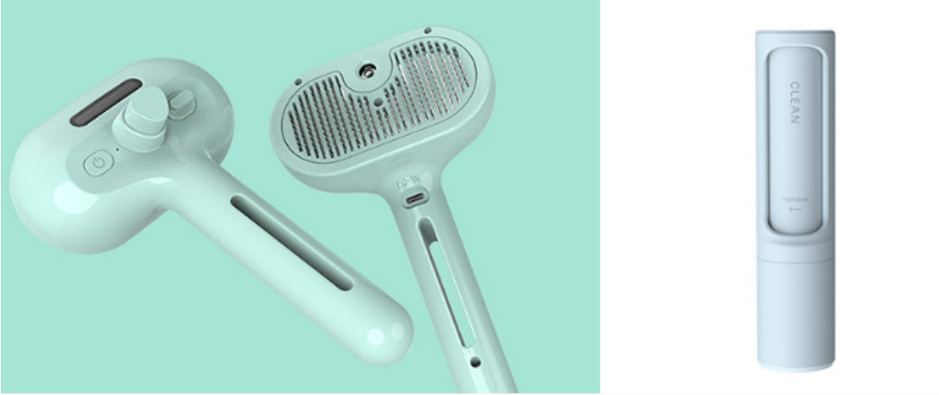 Pet Comb Self Cleaning Hair Remover Brush Dematting Comb Built-in Mist Humidifier