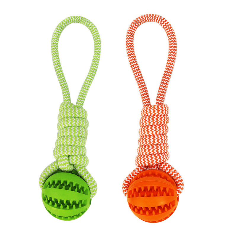 Interactive Hemp Rope Rubber Balls
