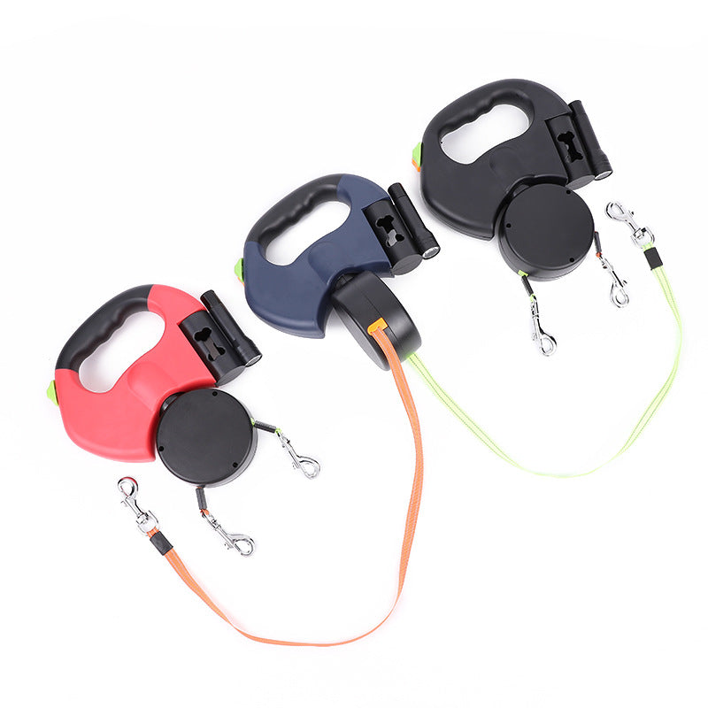 Dual Small Dogs Retractable Leash