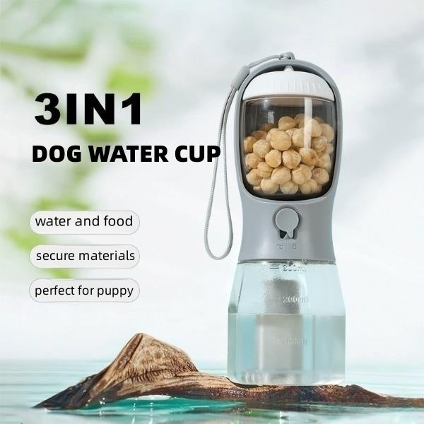 Small Multi-functional Dog Drinking Food Garbage Bag Cup