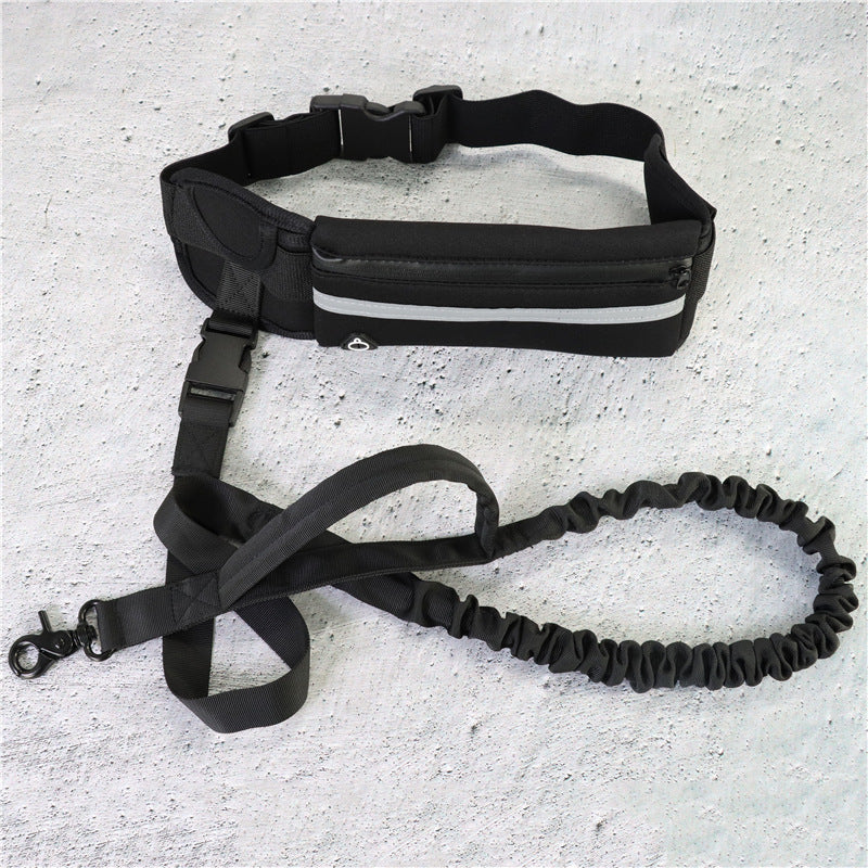 Hands Free Walking And Training Belt Leash With Shock Absorbing Bungee