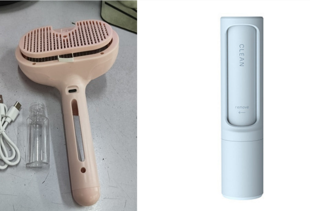 Pet Comb Self Cleaning Hair Remover Brush Dematting Comb Built-in Mist Humidifier