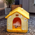 Foldable Pet House Cat Bed Winter Dog Villa Sleep Kennel