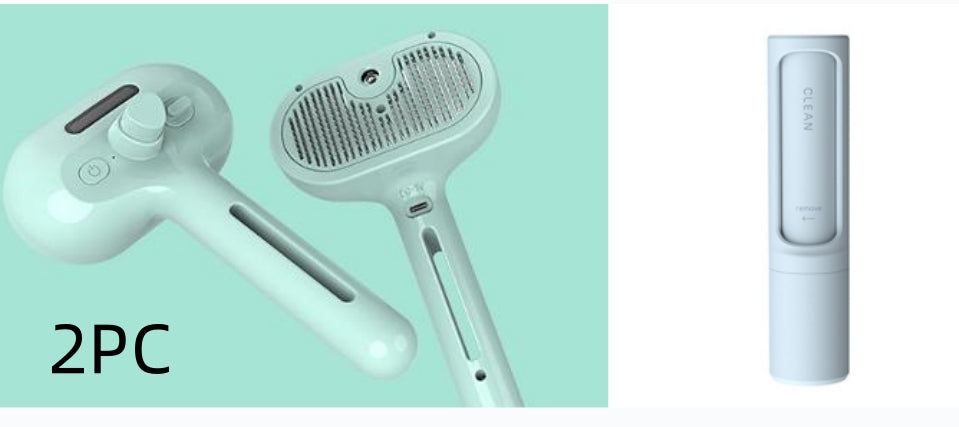Pet Comb Self Cleaning Hair Remover Brush Dematting Comb Built-in Mist Humidifier